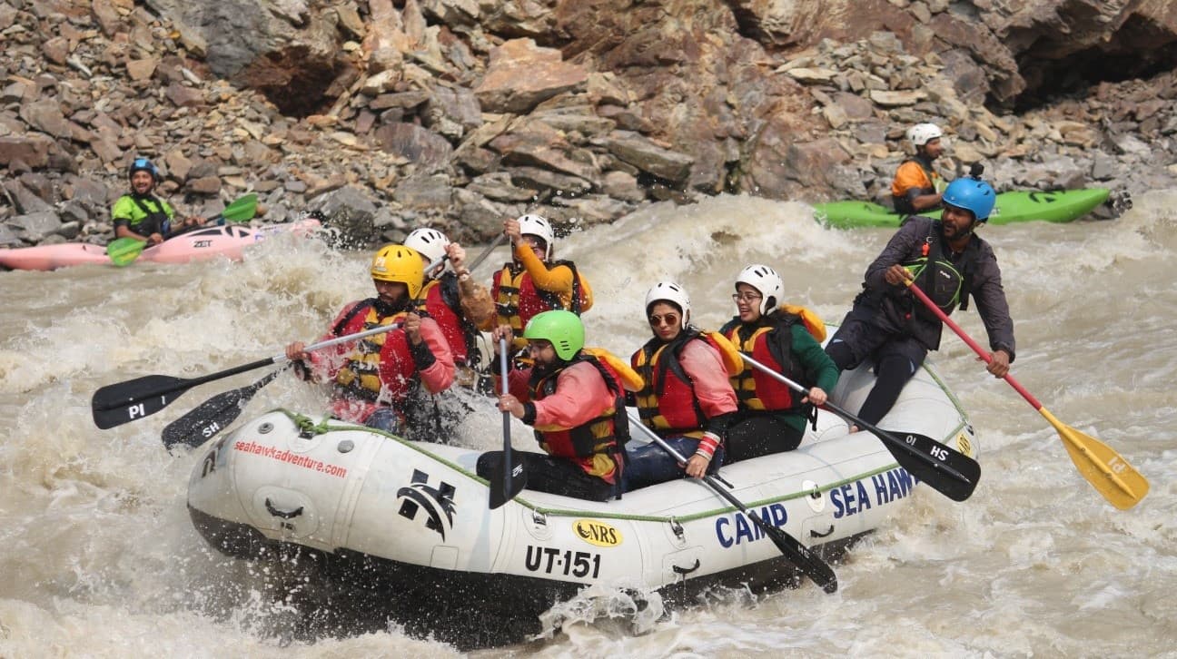 Rafting group photo