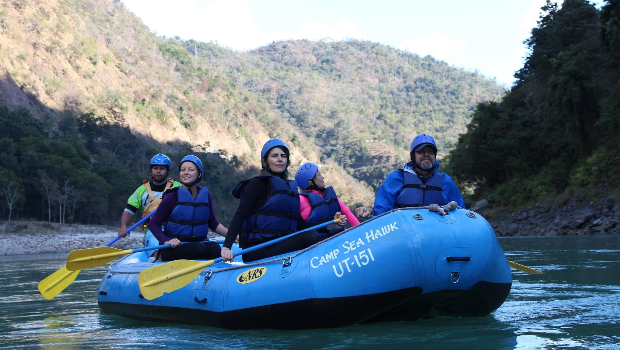 Rafting action shot