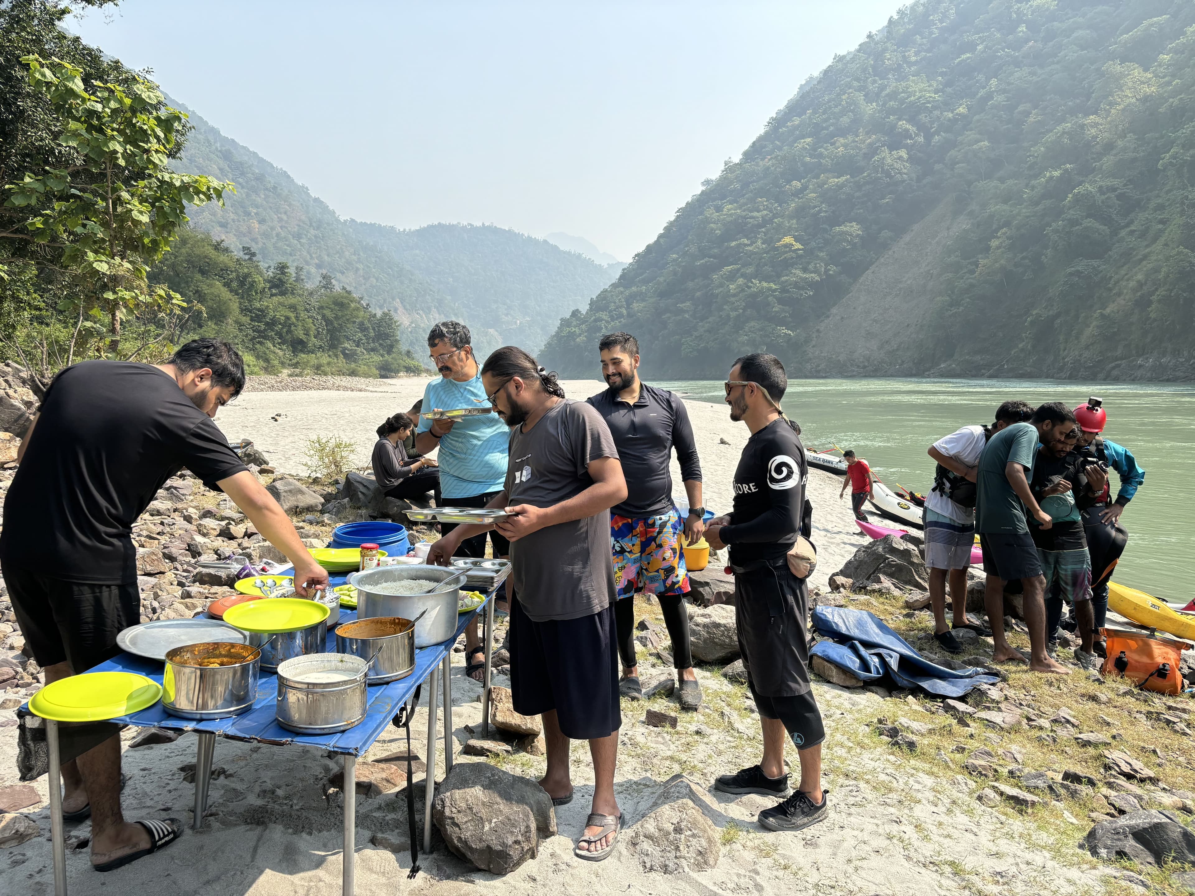 Rafting safety demonstration