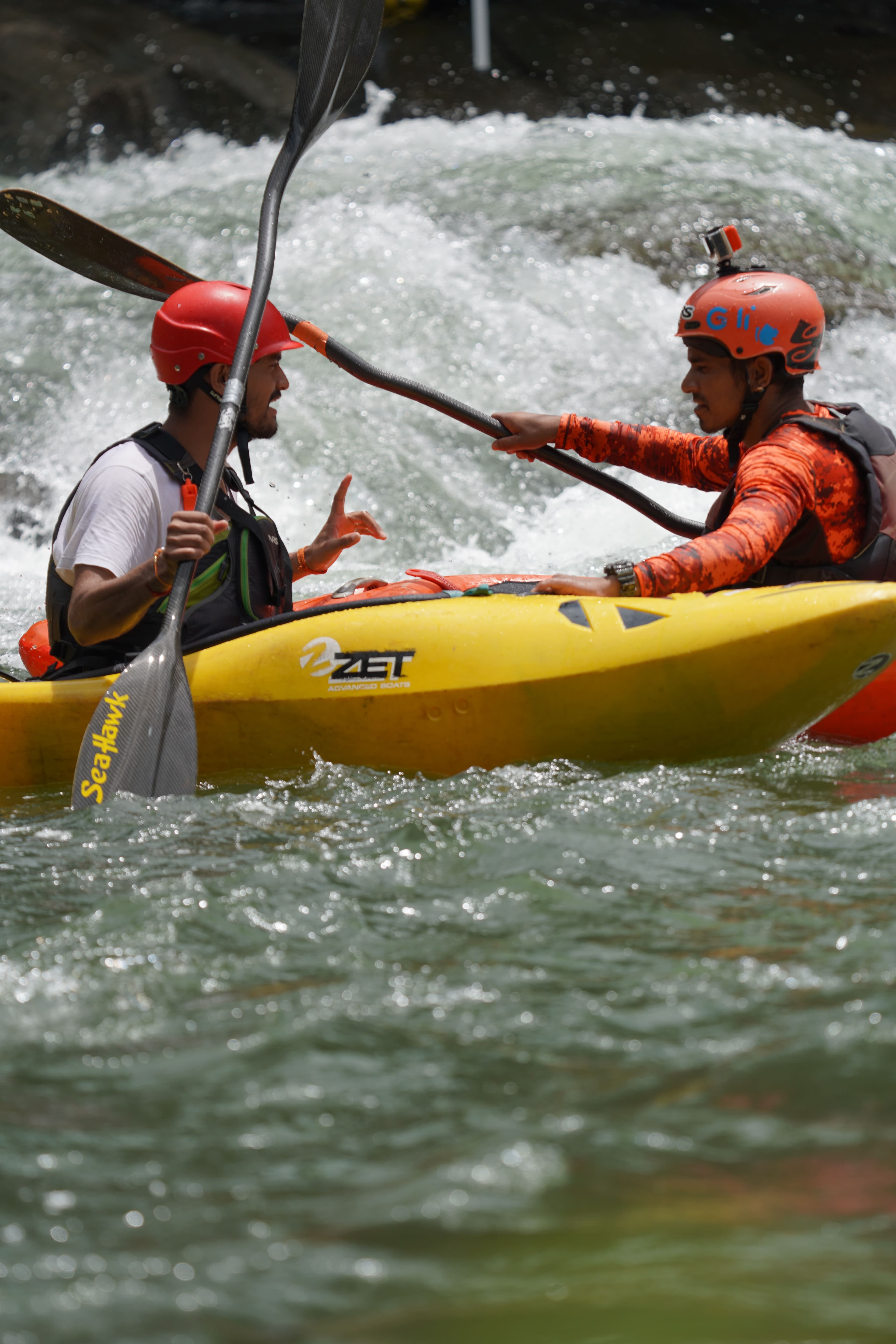 Rafting safety demonstration