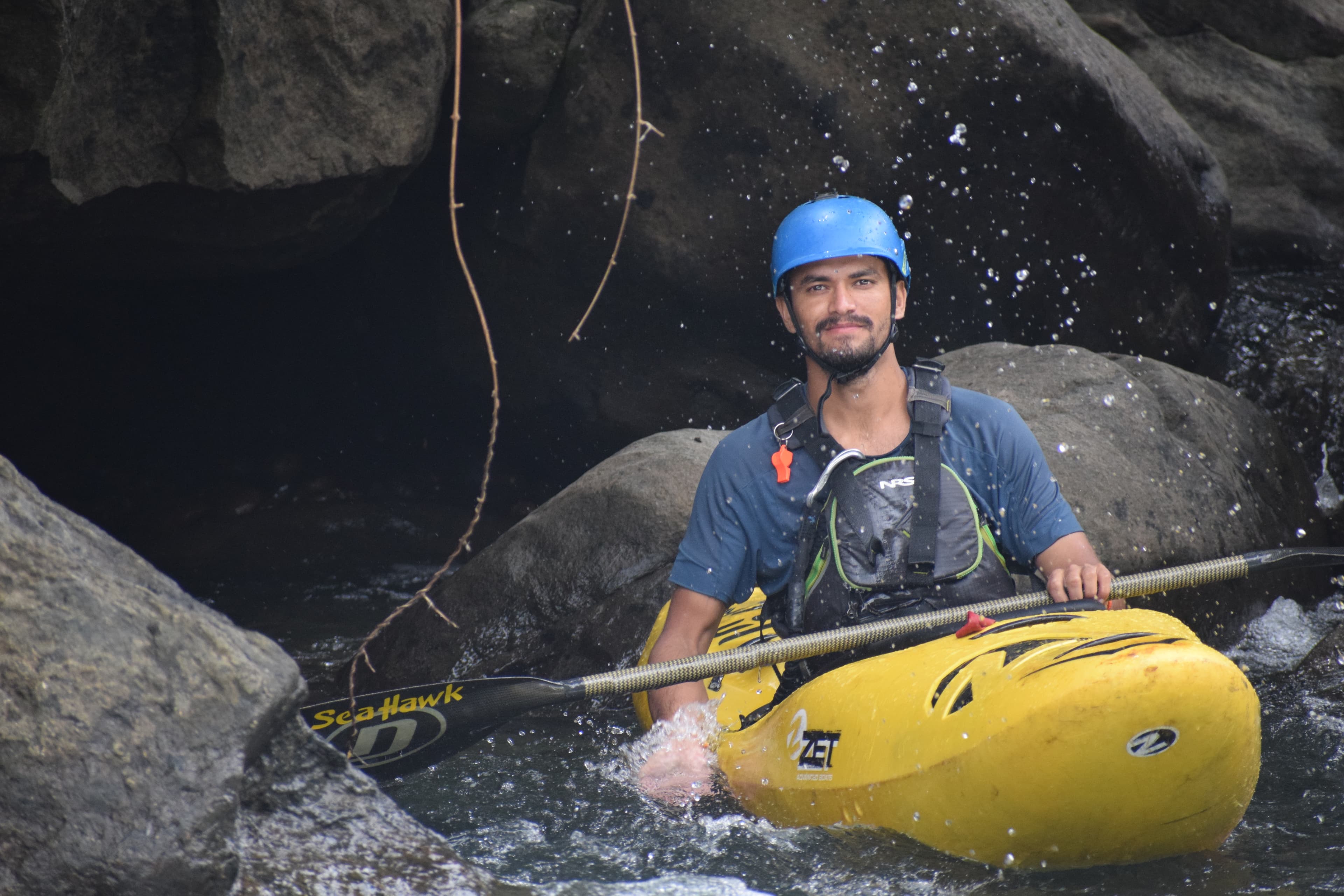 Rafting safety demonstration