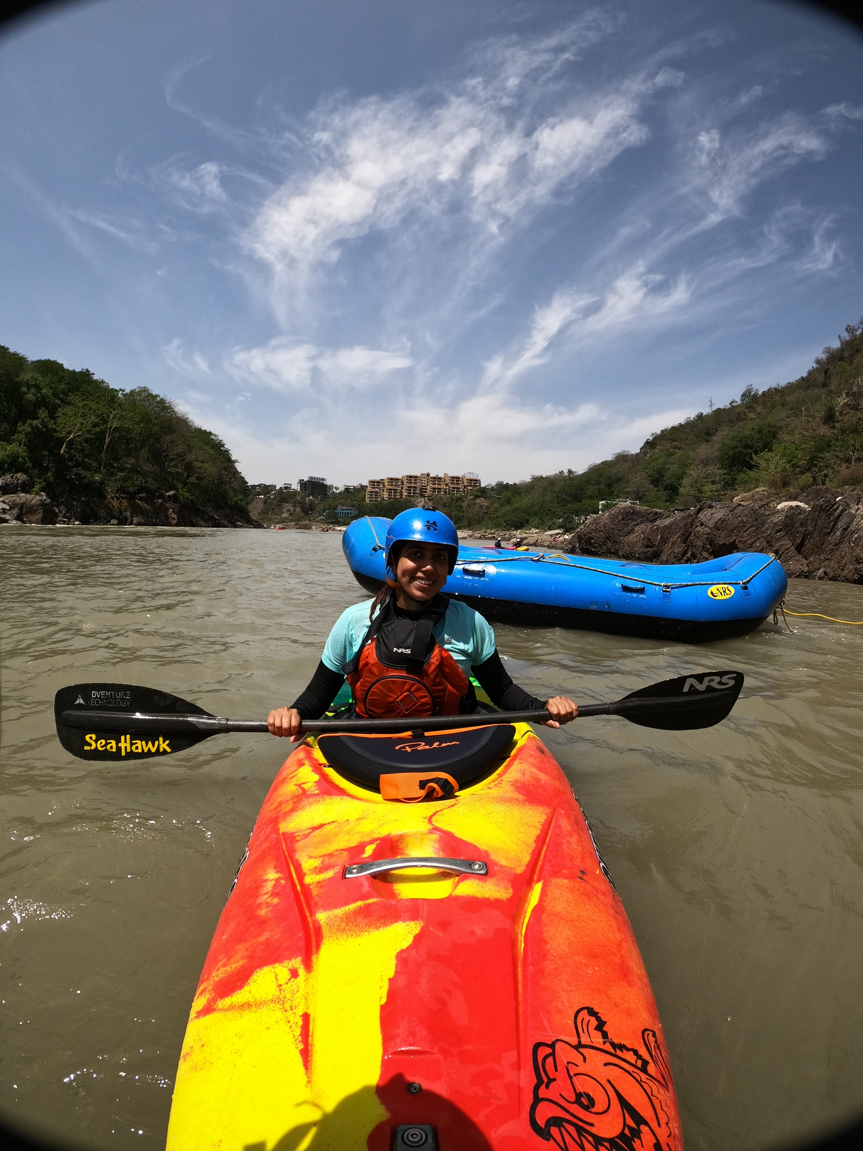 Rafting action shot