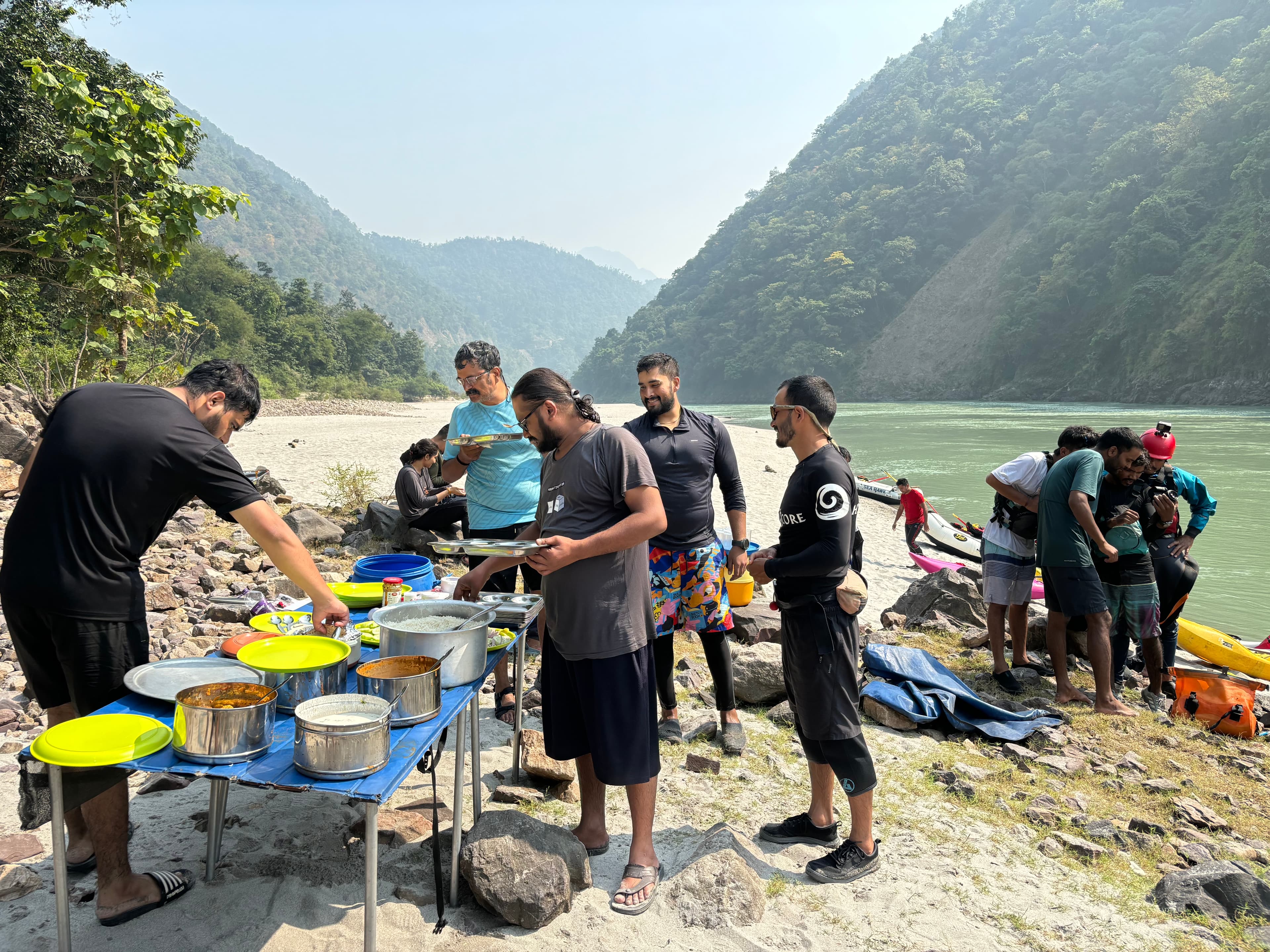 Rafting safety demonstration